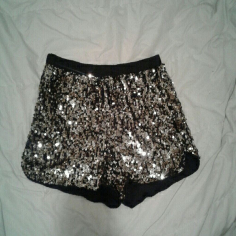 Plus Size Sparkly Shorts